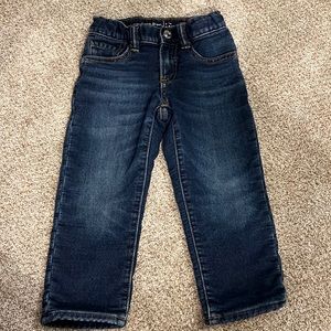 Straight leg baby gap cotton lined jeans-size 3.